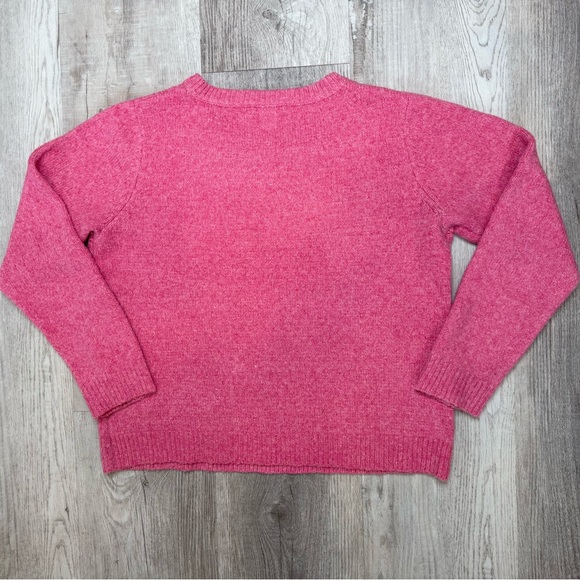 cupcakes & cashmere Pink Sweater with Red Heart women’s size XL - Picture 6 of 10